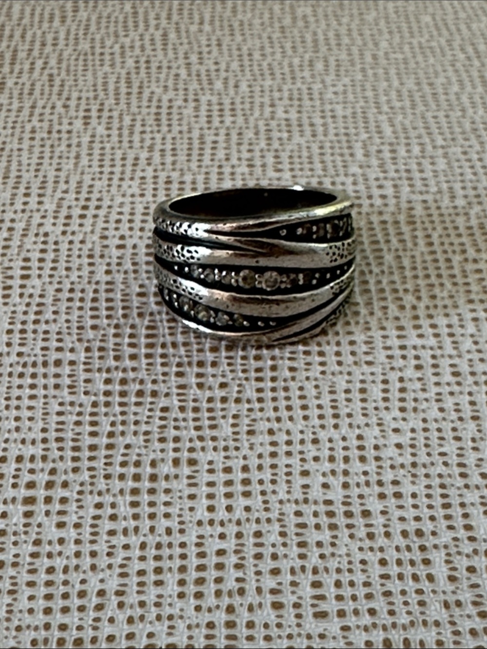 Silpada Sterling SilverLayered Wave Textured Ring